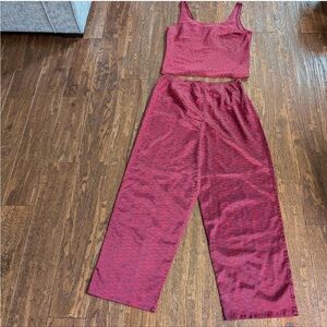 Victoria's Secret Red Sleeveless Pajama Set